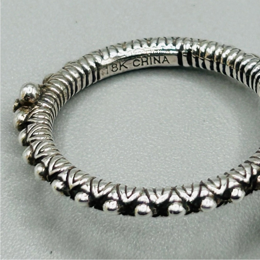 BARBARA BIXBY Sterling Silver & 18K Gold OHM Ring Size 8.25 / Spiritual Jewelry - Picture 4 of 12